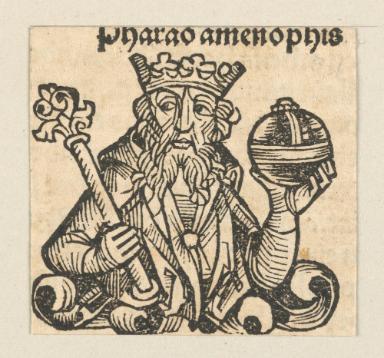 Schedelsche Weltchronik - Herrscherdarstellungen: Pharao Amenophus (027r)