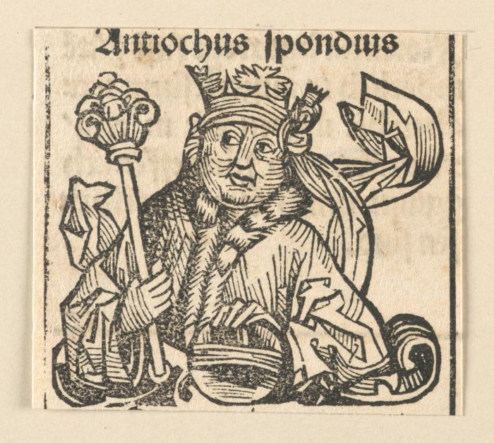 Schedelsche Weltchronik - Herrscherdarstellungen: Antichous Ipondus (087vr)