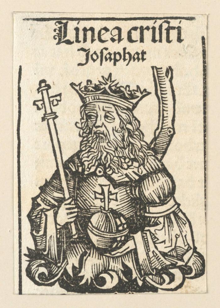 Schedelsche Weltchronik - Herrscherdarstellungen: Linea Cristi, Josaphat (052r)