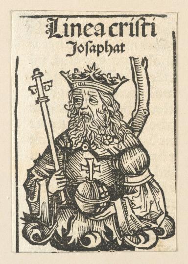 Schedelsche Weltchronik - Herrscherdarstellungen: Linea Cristi, Josaphat (052r)