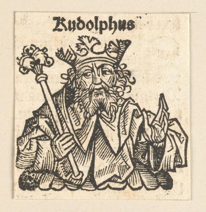 Schedelsche Weltchronik - Herrscherdarstellungen: Rudolphus (177r)