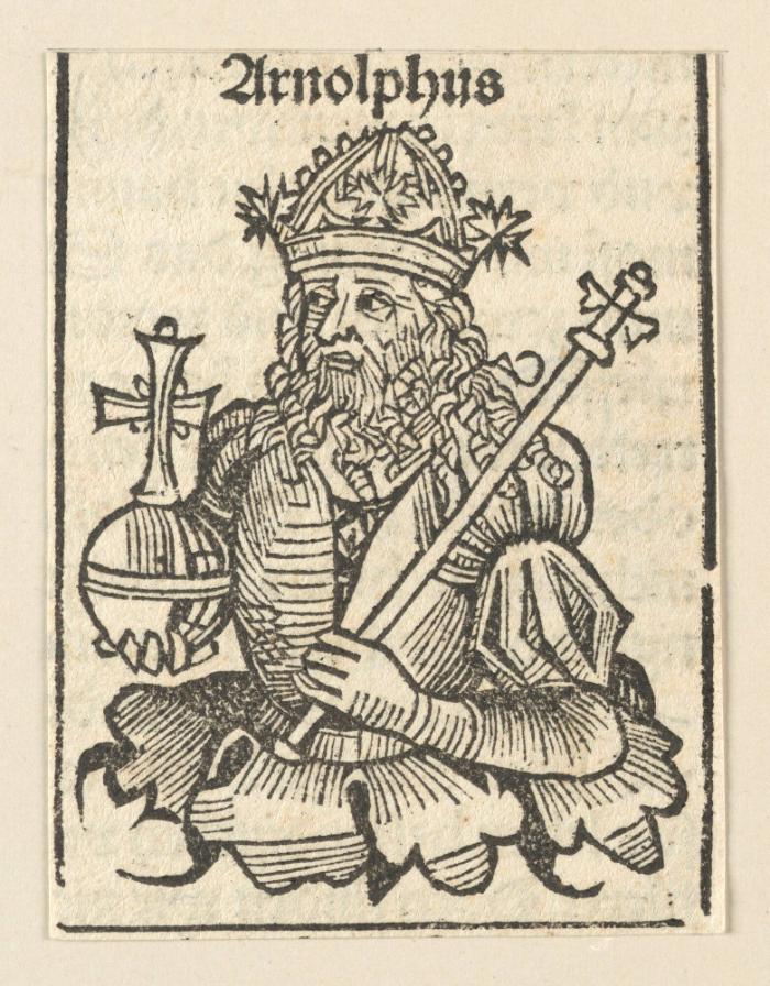 Schedelsche Weltchronik - Herrscherdarstellungen: Linea der kayser, Arnoplhus (173r)