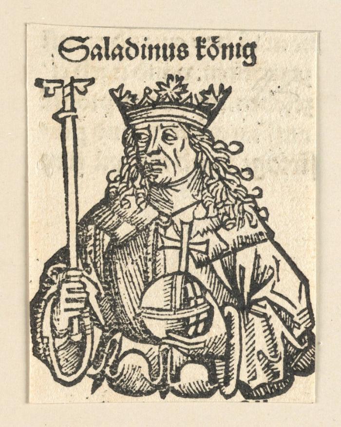 Schedelsche Weltchronik - Herrscherdarstellungen: Saladinus konig (205r)