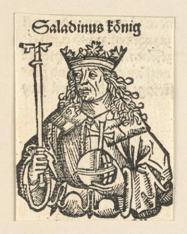 Schedelsche Weltchronik - Herrscherdarstellungen: Saladinus konig (205r)