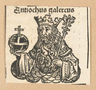 Schedelsche Weltchronik - Herrscherdarstellungen: Antiochus galercus (077r)