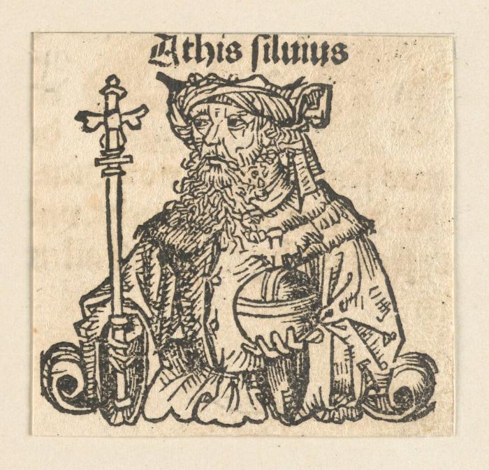 Schedelsche Weltchronik - Herrscherdarstellungen: Athis silvius (49r)