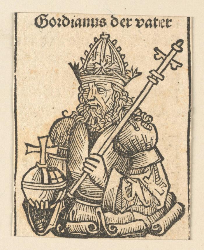 Schedelsche Weltchronik - Herrscherdarstellungen: Gordianus der vater (119r)