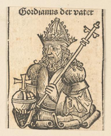 Schedelsche Weltchronik - Herrscherdarstellungen: Gordianus der vater (119r)
