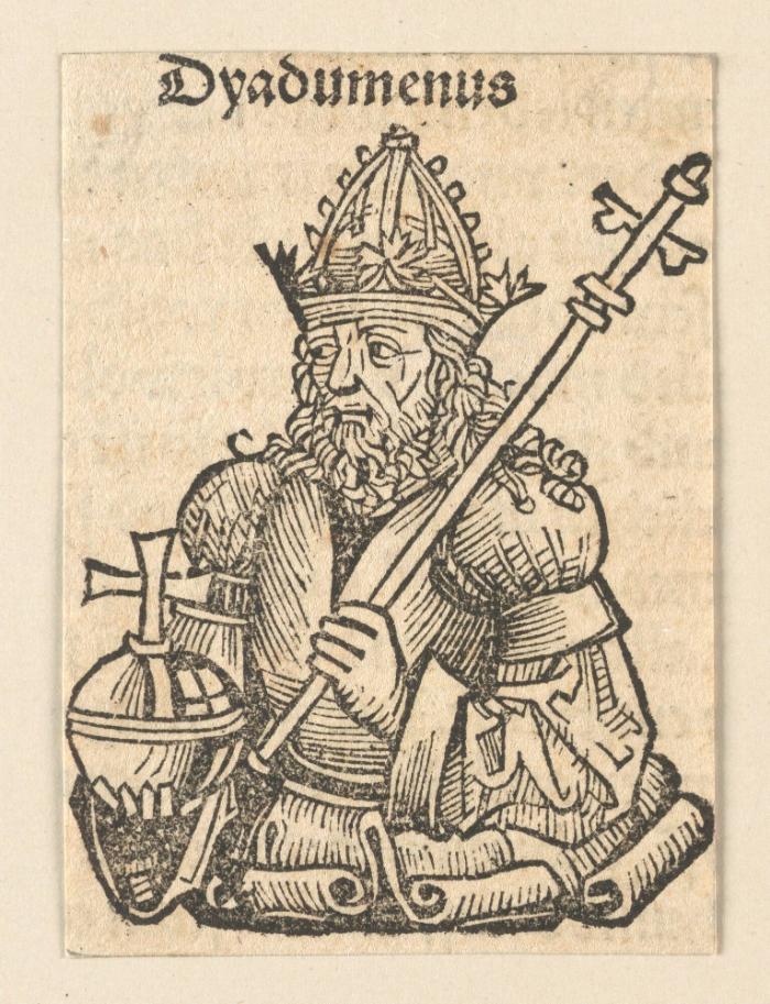 Schedelsche Weltchronik - Herrscherdarstellungen: Dyademenus (177r)
