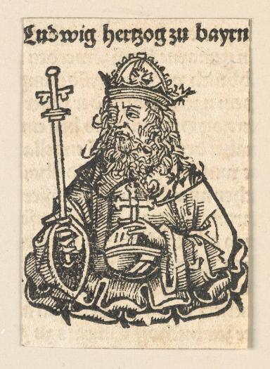 Schedelsche Weltchronik - Herrscherdarstellungen: Ludwig herzog zu bayrn (225r)