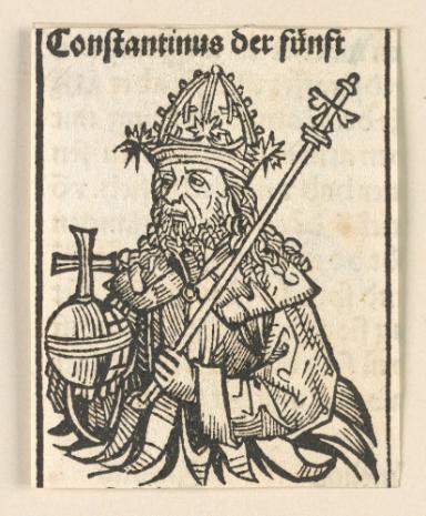Schedelsche Weltchronik - Herrscherdarstellungen: Constantinus der fuenft (164r)