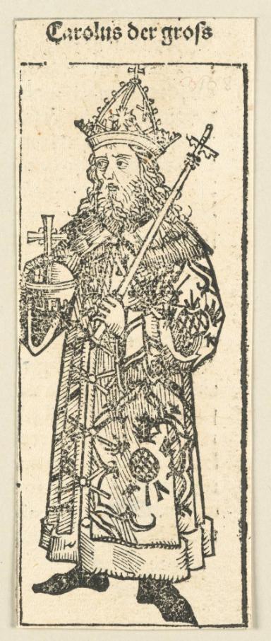 Schedelsche Weltchronik - Herrscherdarstellungen: Carolus der gross (168r)