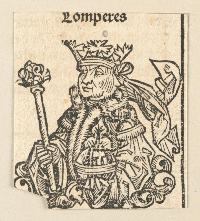 Schedelsche Weltchronik - Herrscherdarstellungen: Lomperes [Bellotbus] (34r)