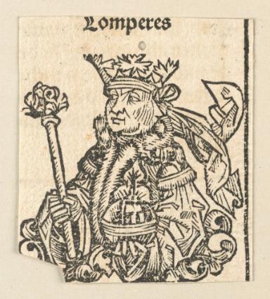 Schedelsche Weltchronik - Herrscherdarstellungen: Lomperes [Bellotbus] (34r)
