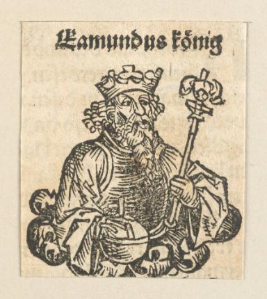 Schedelsche Weltchronik - Herrscherdarstellungen: Eamundus koenig (170r)