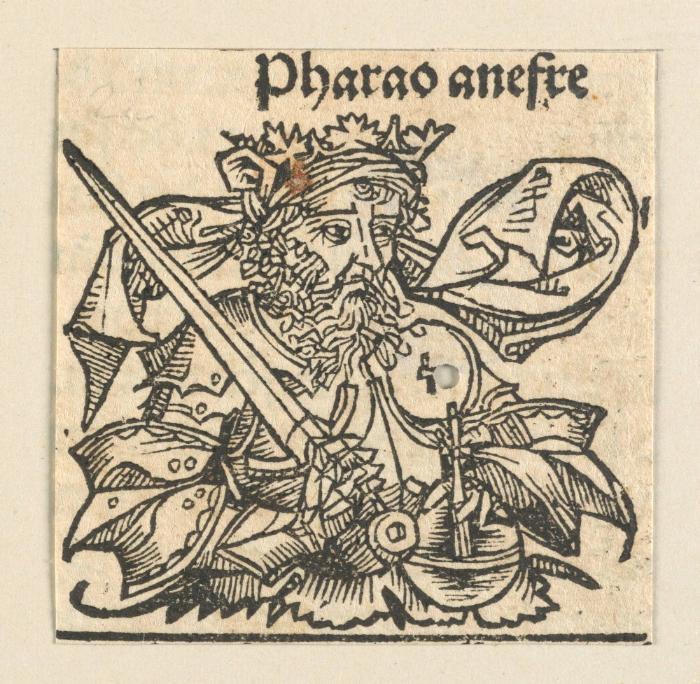 Schedelsche Weltchronik - Herrscherdarstellungen: Pharaoh anefre (27r)