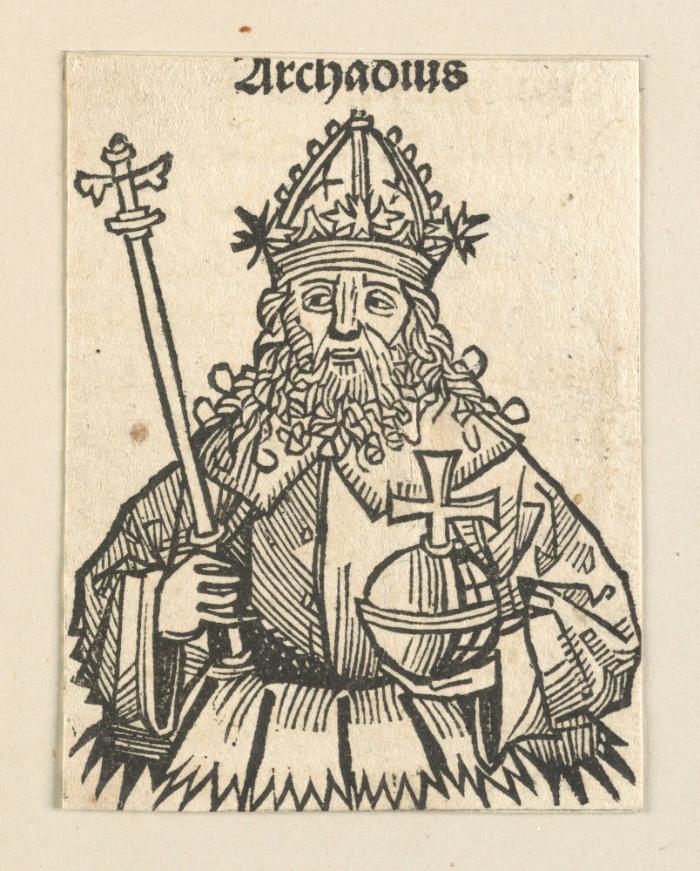 Schedelsche Weltchronik - Herrscherdarstellungen: Archadius (134r)