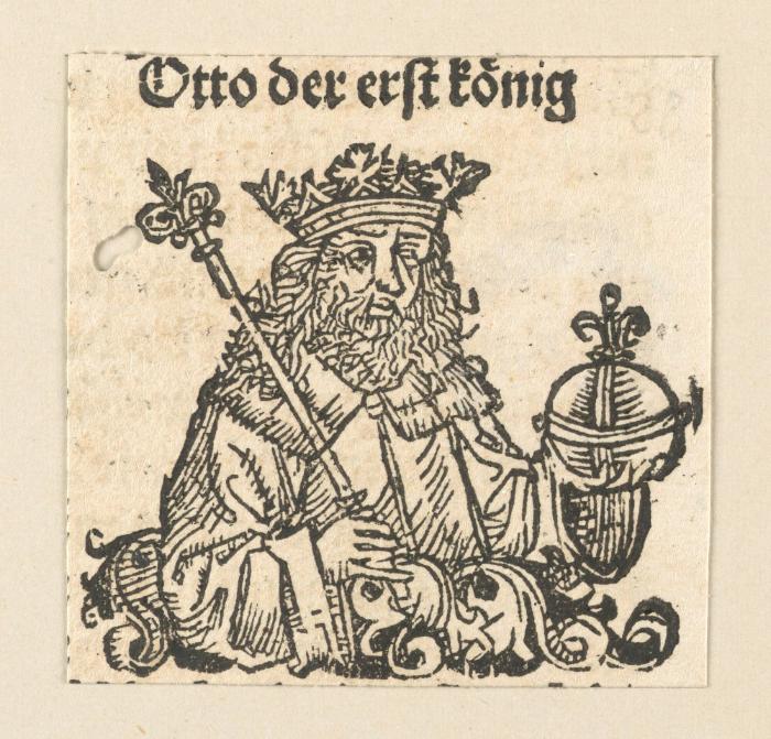 Schedelsche Weltchronik - Herrscherdarstellungen: Otto der erst koenig (177r)