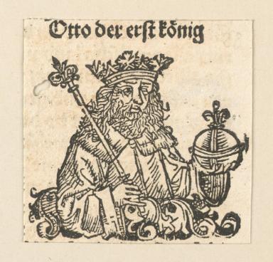 Schedelsche Weltchronik - Herrscherdarstellungen: Otto der erst koenig (177r)