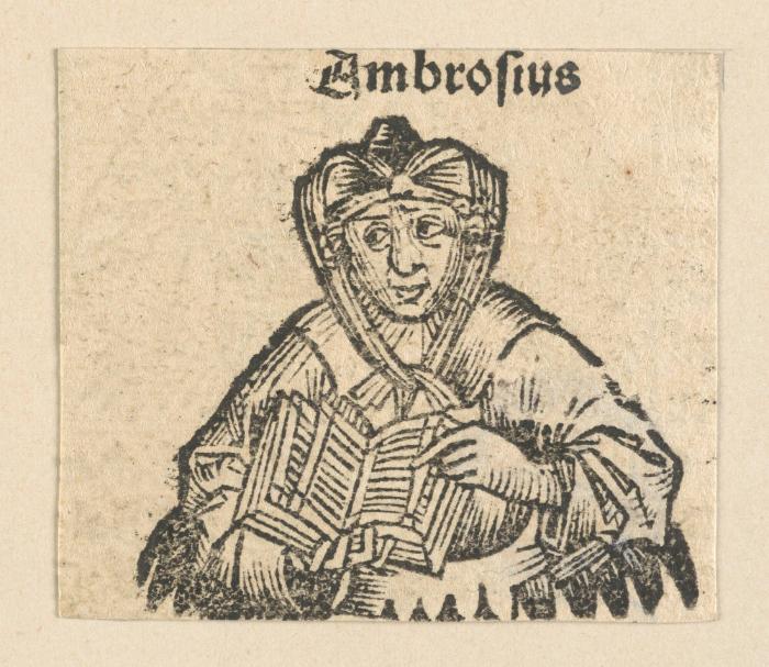 Schedelsche Weltchronik - Herrscherdarstellungen: Ambrosius (117v)