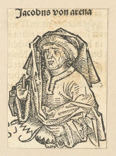 Schedelsche Weltchronik - Gelehrte: Jacobus von arena (220v)