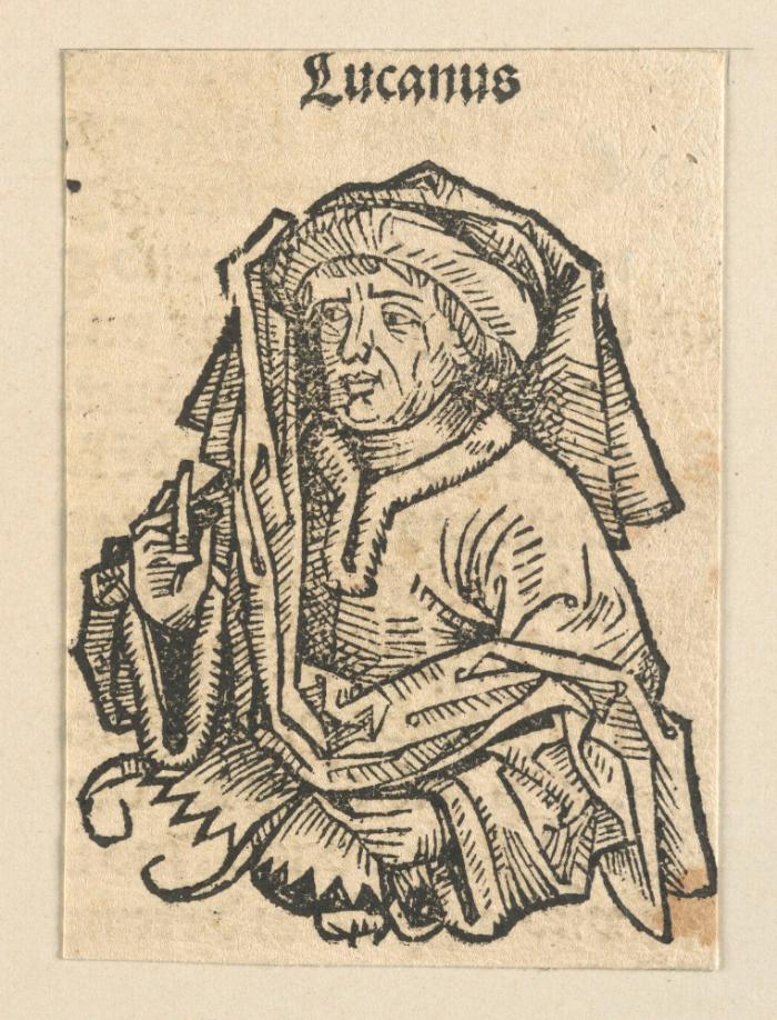 Schedelsche Weltchronik - Gelehrte: Lucanus (105r)