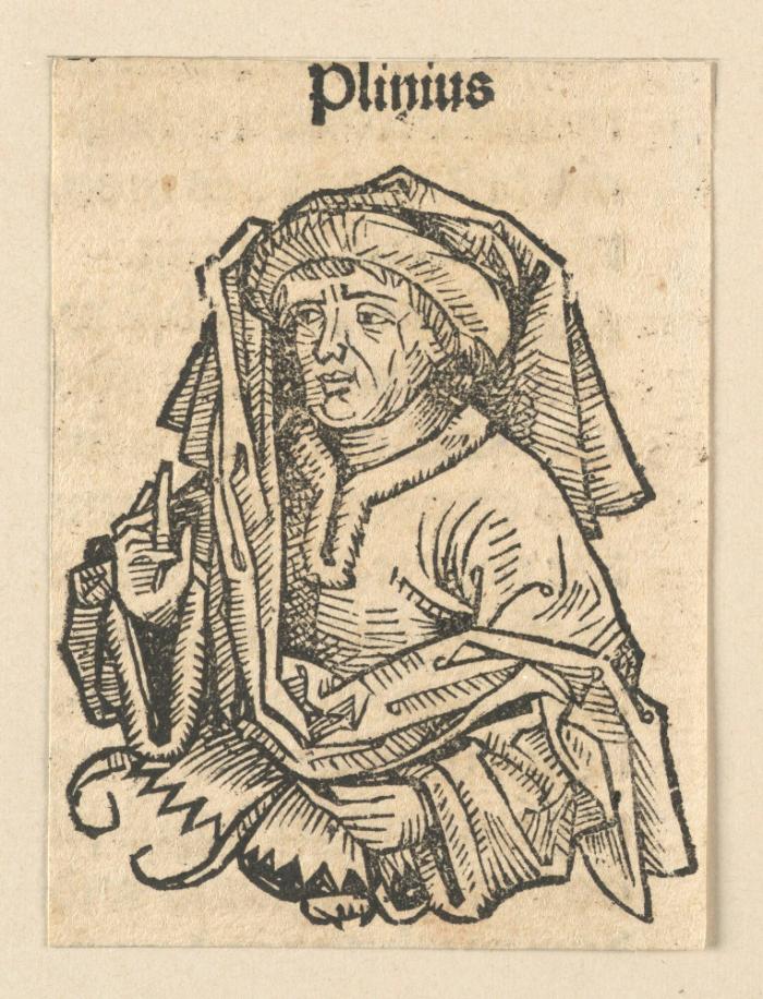 Schedelsche Weltchronik - Gelehrte: Plinius (111r)