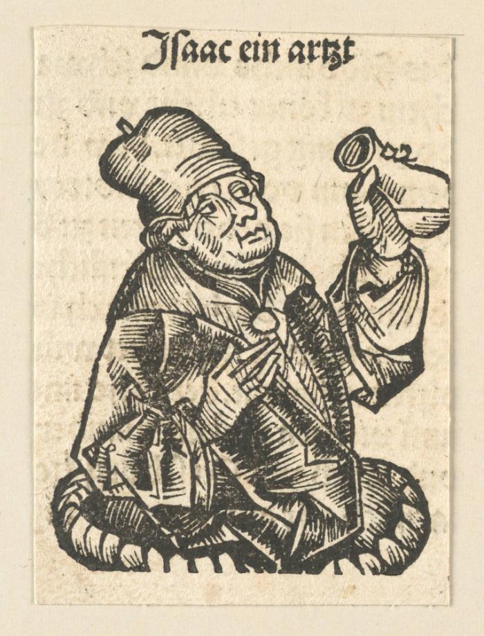 Schedelsche Weltchronik - Gelehrte: Isaac ein arzt (192v)