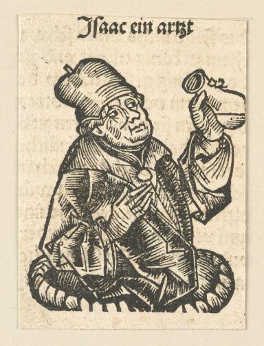 Schedelsche Weltchronik - Gelehrte: Isaac ein arzt (192v)