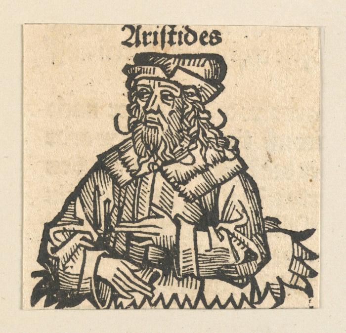 Schedelsche Weltchronik - Gelehrte: Aristides (71r)