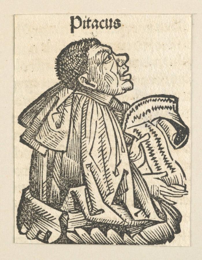 Schedelsche Weltchronik - Gelehrte: Pitacus (59v)