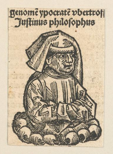 Schedelsche Weltchronik - Gelehrte: Justinus philosophus (113v)