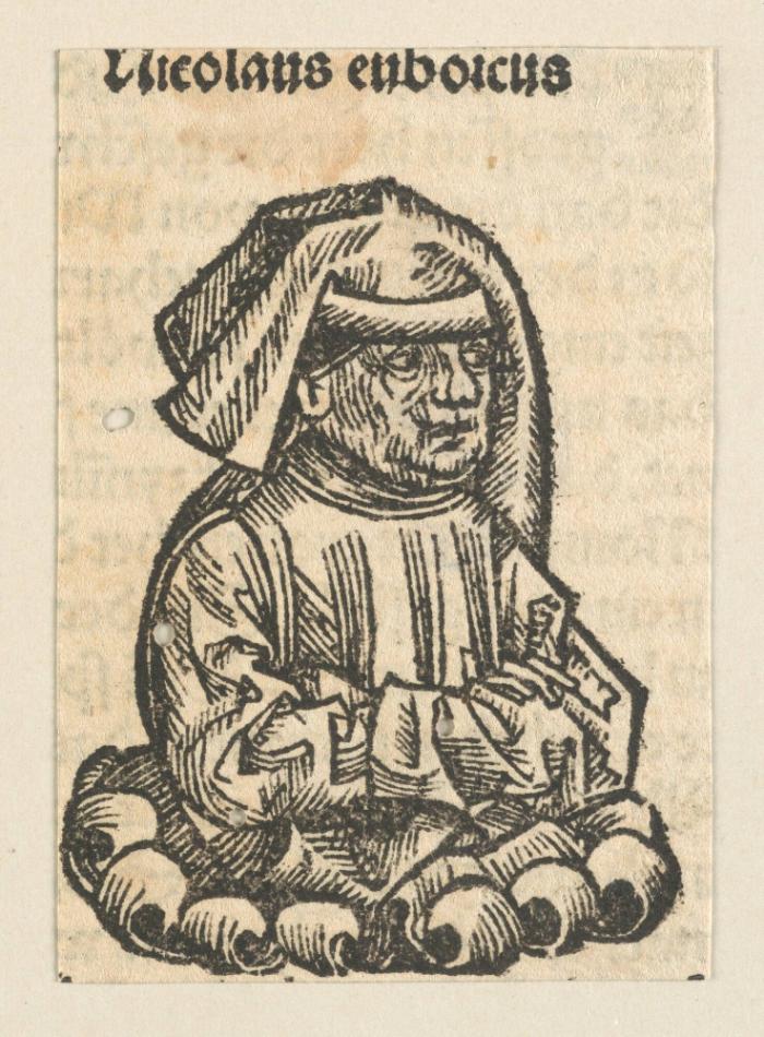 Schedelsche Weltchronik - Gelehrte: nicolaus euboicus (245v)