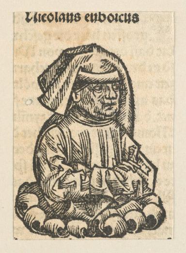 Schedelsche Weltchronik - Gelehrte: nicolaus euboicus (245v)