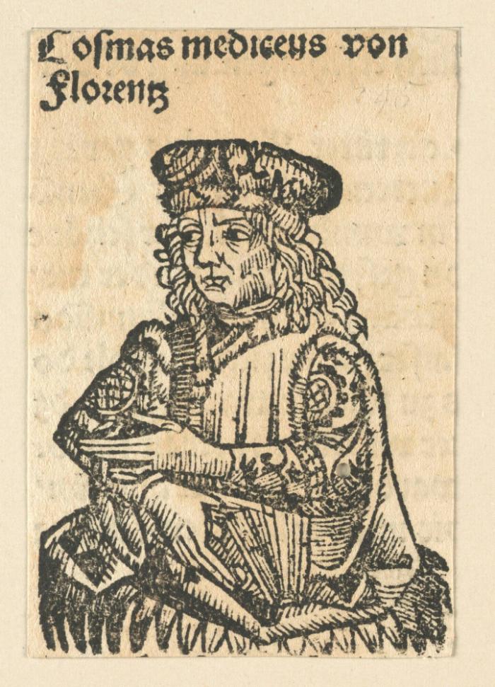 Schedelsche Weltchronik - Gelehrte: Cosimas mediceus von florenz (245v)