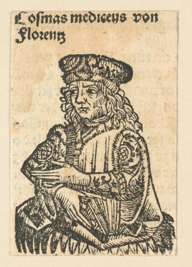 Schedelsche Weltchronik - Gelehrte: Cosimas mediceus von florenz (245v)