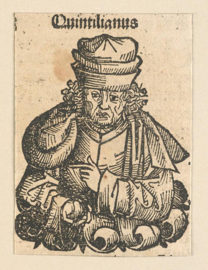 Schedelsche Weltchronik - Gelehrte: Quintilianus (106v)