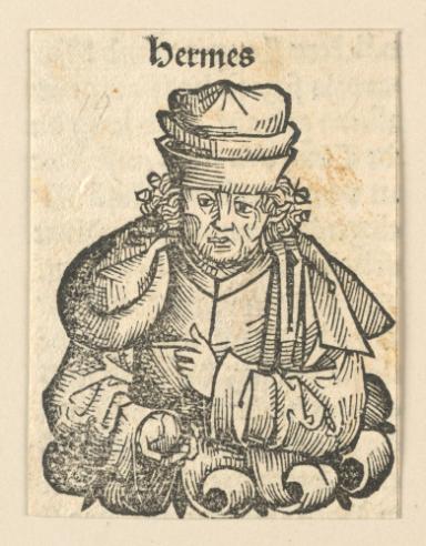 Schedelsche Weltchronik - Gelehrte: Hermes (74v)