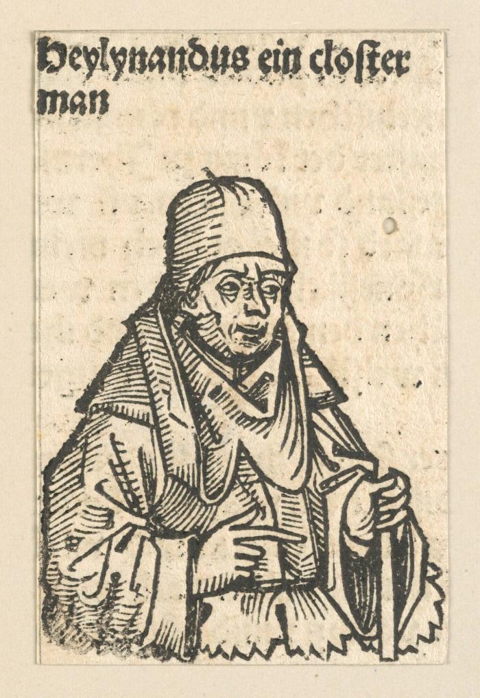 Schedelsche Weltchronik - Gelehrte: Heylynandus ein closter man (206r)