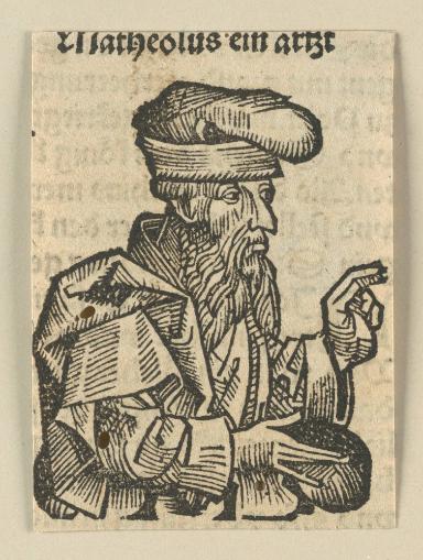 Schedelsche Weltchronik - Gelehrte: Matheolus ein arzt (252v)