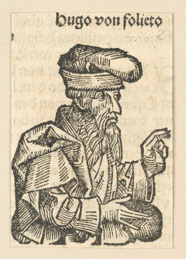 Schedelsche Weltchronik - Gelehrte: hugo von folieto (200r)
