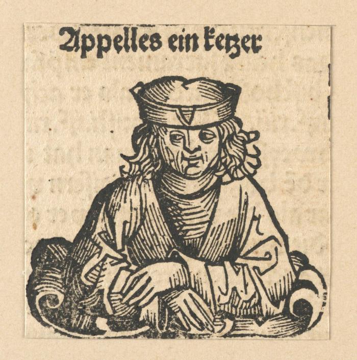 Schedelsche Weltchronik - Gelehrte: Appelles ein kezer (114r)