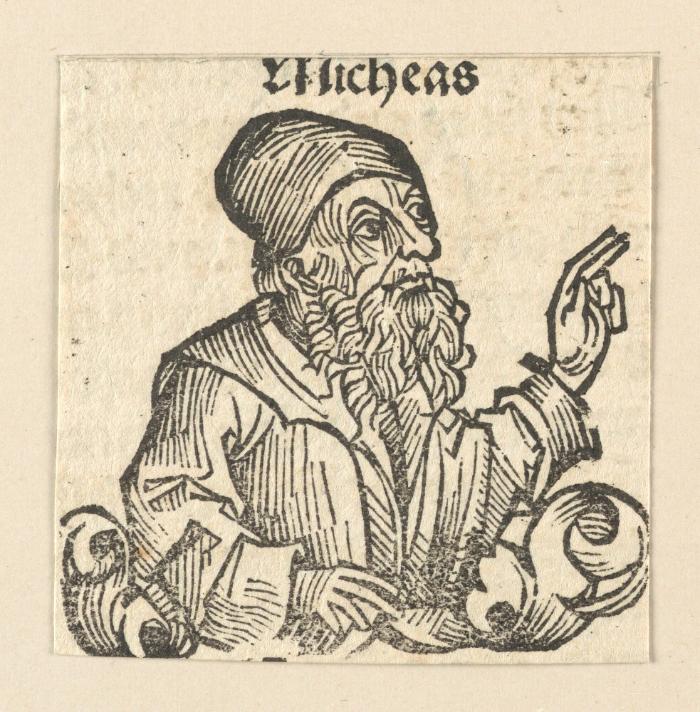 Schedelsche Weltchronik - Gelehrte: Micheas (53r)