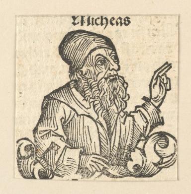 Schedelsche Weltchronik - Gelehrte: Micheas (53r)