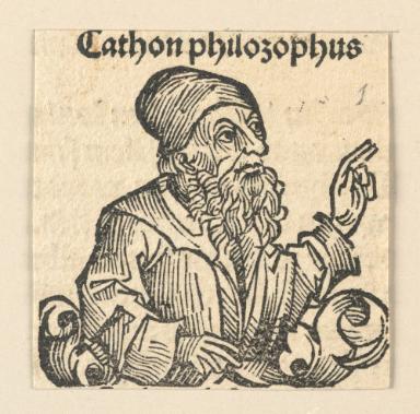 Schedelsche Weltchronik - Gelehrte: Cathon philosophus (85r)