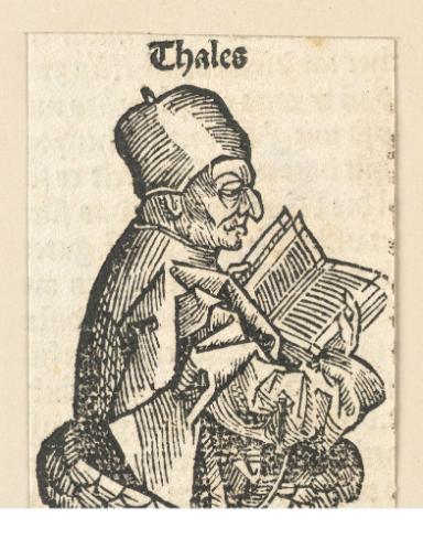 Schedelsche Weltchronik - Gelehrte: Thales (59r)