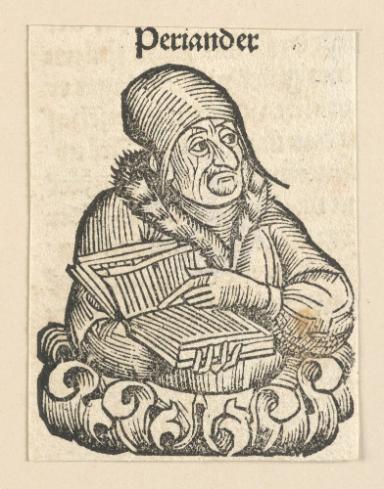 Schedelsche Weltchronik - Gelehrte: Periander (59v)