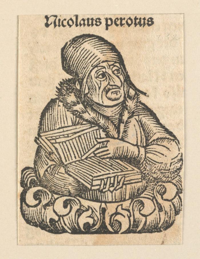 Schedelsche Weltchronik - Gelehrte: Nicolaus perotus (252v)