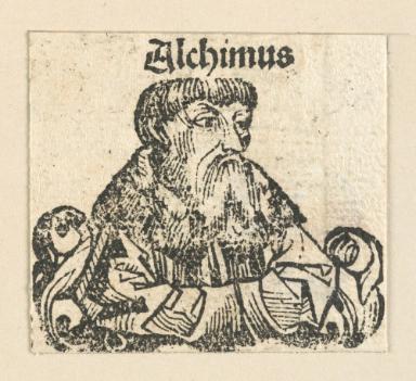 Schedelsche Weltchronik - Gelehrte: Alchimus (77r)