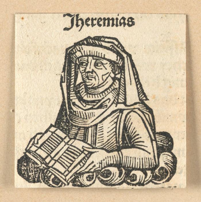 Schedelsche Weltchronik - Gelehrte: Jheremias (55v)